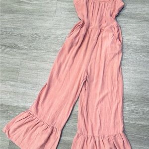 Pink Ruffled Jumpsuit